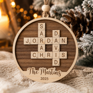 Personalized Family Scrabble Ornament