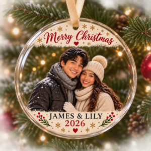 Personalized Photo Ornament (Clear)